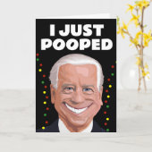 CARTE DE NOËL JOE BIDEN DRÔLE CACA (Fleur jaune)