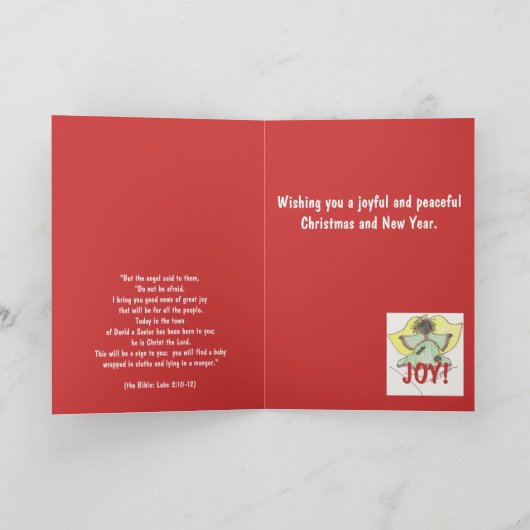 Carte de Noël/joie (Intérieur)