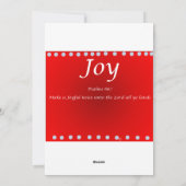 Carte de Noël - Joie (Dos)