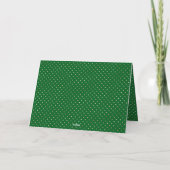 Carte de Noël Joie de Patte de Compagnon Vert (Dos)