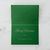 Carte de Noël Joie de Patte de Compagnon Vert (Intérieur)