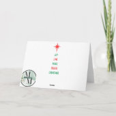 Carte de Noël - Joie, Paix et Amour (Dos)