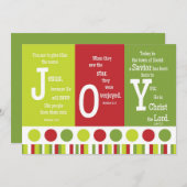 Carte de Noël JOIE Scripture à deux faces (Devant / Derrière)