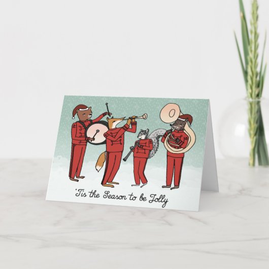 Carte de Noël Jolly Marching Band (Devant)