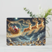 Carte de Noël Jolly Santa (Debout devant)