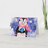 Carte de Noël jote Penguin (Devant)