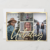 Carte de Noël Jour de Noël Jour d'or (Devant)