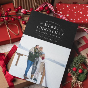 Carte de Noël Jour Férié Noir