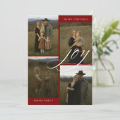 Carte de Noël Joy 4 Photo Modern Script (Debout devant)