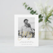 Carte de Noël Joy Black White Photo (Debout devant)