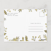 Carte de Noël Joy Black White Photo (Dos)