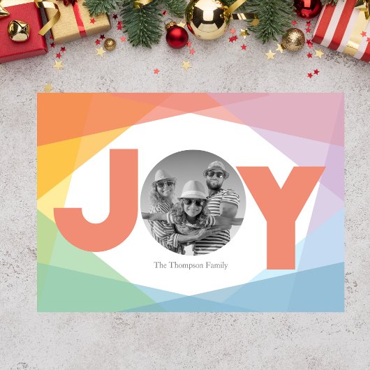 Carte de Noël Joy Colorée