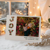 Carte de Noël Joy Modern 1 Photo | Patchwork de No
