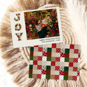 Carte de Noël Joy Modern 1 Photo | Patchwork de No