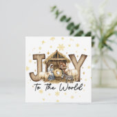 Carte de Noël JOY Nativité (Debout devant)
