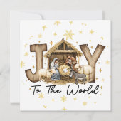 Carte de Noël JOY Nativité (Devant)