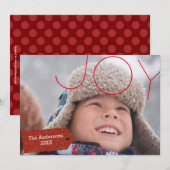 Carte de Noël Joy Photo (Devant / Derrière)