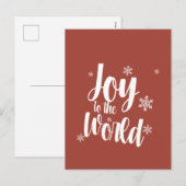 Carte de Noël Joy to the World (Devant / Derrière)