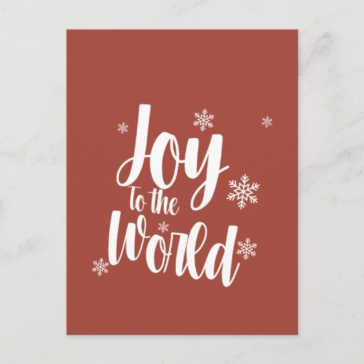 Carte de Noël Joy to the World (Devant)