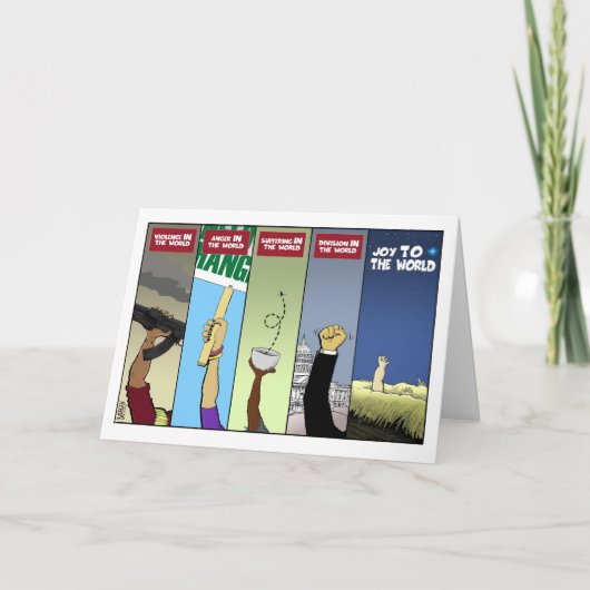 Carte de Noël "Joy To the World" (Devant)