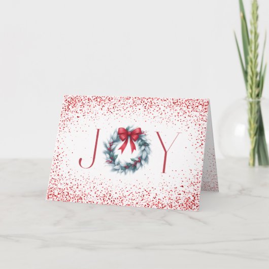 Carte de Noël Joy Wreath (Devant)