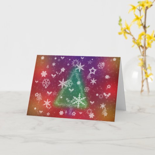 Carte de Noël Joyeuse (Fleur jaune)