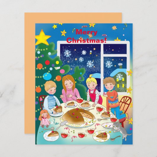 Carte de Noël joyeuse  (Devant / Derrière)