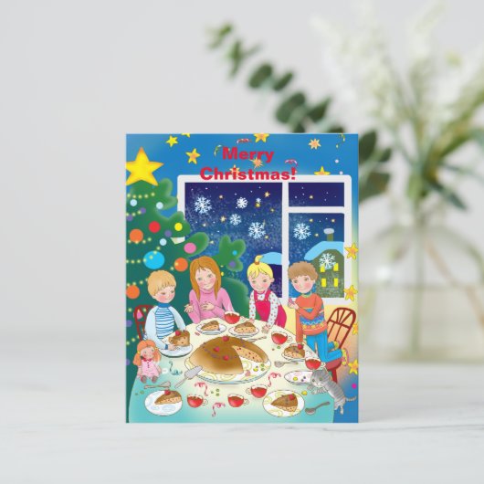 Carte de Noël joyeuse (Debout devant)