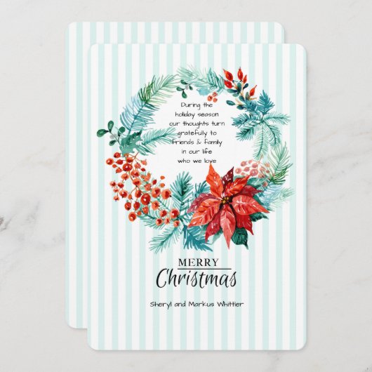 Carte de Noël joyeuse (Devant / Derrière)