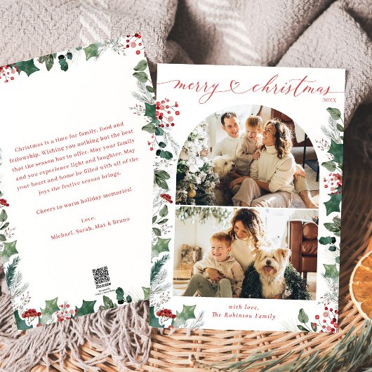 Carte de Noël Joyeuse Arche photo moderne 2