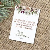 Carte de Noël Joyeuse Arche Rustique