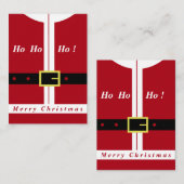 Carte de Noël joyeuse avec design de père Noël drô (Devant / Derrière)