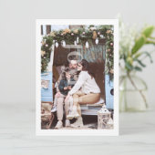 Carte de Noël joyeuse avec photo (Debout devant)