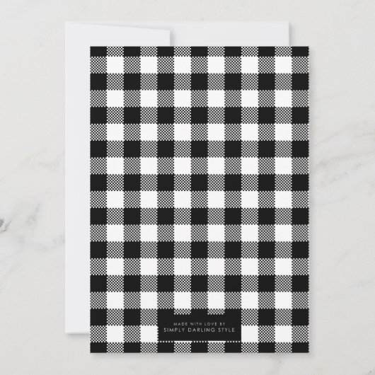 Carte de Noël Joyeuse avec Plaid (Dos)