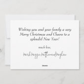 Carte de Noël Joyeuse blanche (Dos)