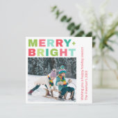 Carte de Noël Joyeuse + Bright One Photo (Debout devant)