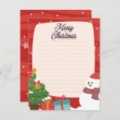 Carte de Noël, Joyeuse carte de Noël Png (Devant / Derrière)