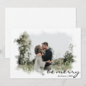 Carte de Noël Joyeuse Coupe de flocons de neige (Devant / Derrière)