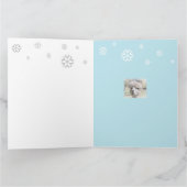 Carte de Noël joyeuse d'alpaca de neige (Intérieur)