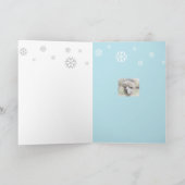 Carte de Noël joyeuse de l'alpaca enneigé (Intérieur)