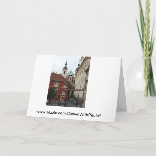 Carte de Noël Joyeuse de Prague (Dos)