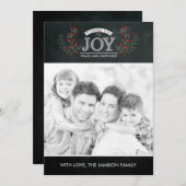 Carte de Noël joyeuse de tableau (Devant / Derrière)