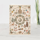 Carte de Noël joyeuse des Animaux de la Forêt (Dos)