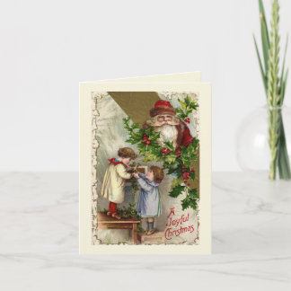 Carte de Noël Joyeuse du Père Noël vintage