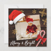 Carte de Noël Joyeuse et Bright Photo (Devant)