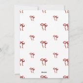 Carte de Noël Joyeuse et Bright Red Bow (Dos)