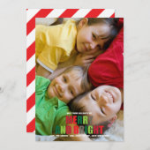 Carte de Noël Joyeuse et brillante (Devant / Derrière)