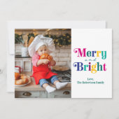 Carte de Noël Joyeuse et brillante (Devant)