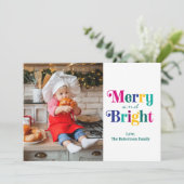 Carte de Noël Joyeuse et brillante (Debout devant)