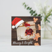 Carte de Noël Joyeuse et brillante (Debout devant)